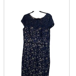Jackie Jon New York lace dress navy blue size 14